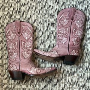 Corral pink cowboy boots